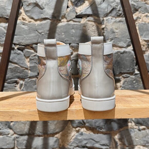 Christian Louboutin Lou Spikes Flame Lurex High-top Sneakers - Picture 5 of 15